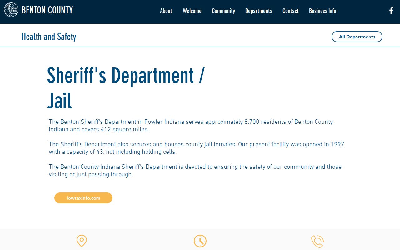 Benton County sheriff and jail page for wanted and warrant contacts